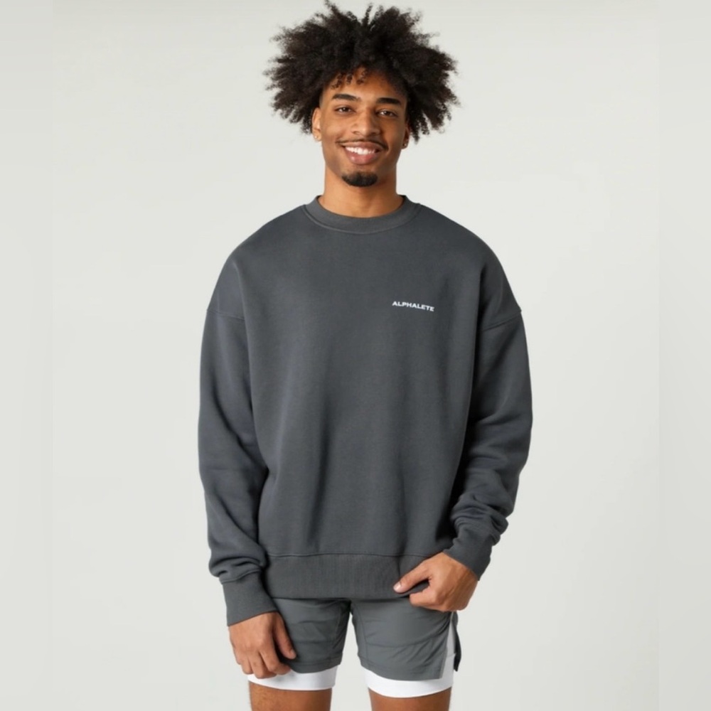 Alphalete Men's Charcoal Crewneck Sweater